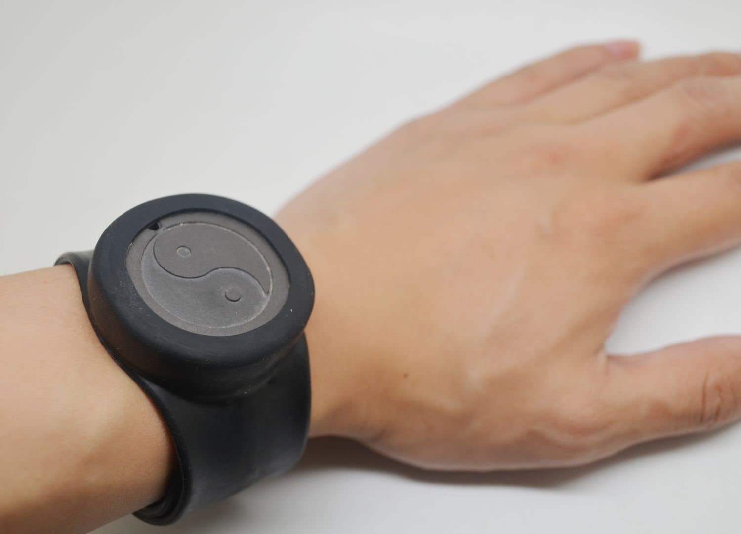 Ceramic Japanese Tech w/Magic Volcanic Lava Ash/mixed Minerals Radiant Sun Energized BLACK Slap Bracelet with Energized Disc