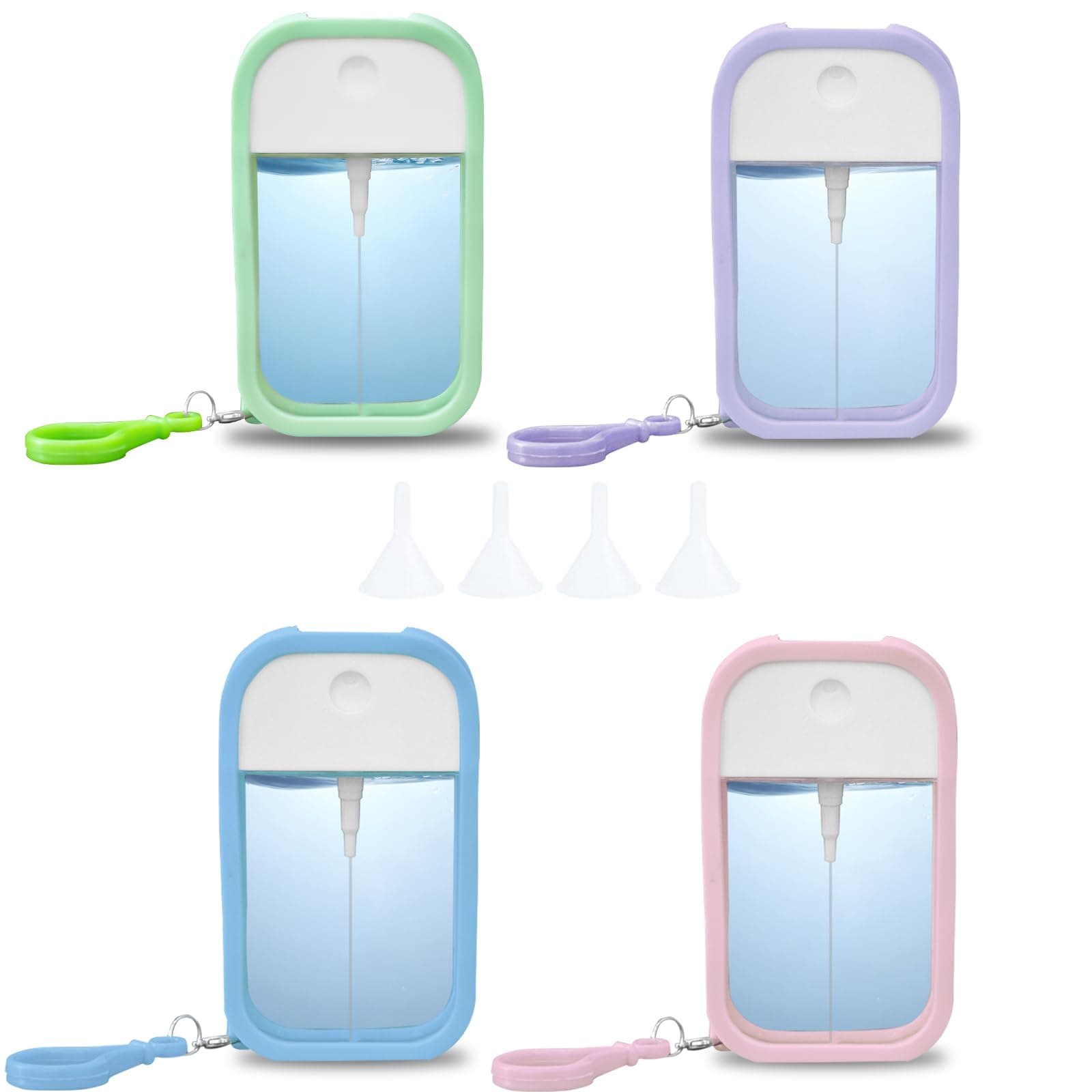 4 PCS Card Spray Bottle Perfume Atomizer (50 ml) | Portable Card Ultra-Thin Design Refillable Empty Bottles Apply to Travel | Can Fill Makeup Toner, Air Fresheners, Alcohol, Hand Sanitizer, etc