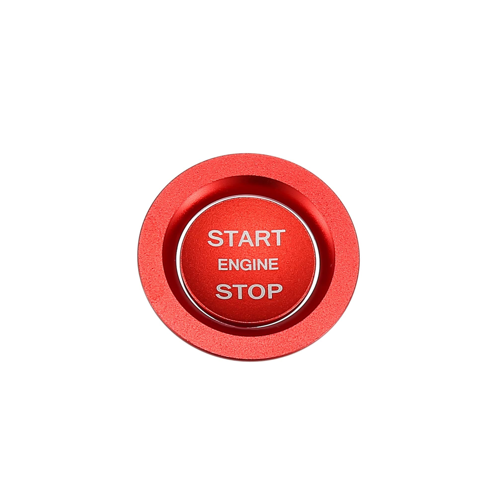 X AUTOHAUX Engine Start Stop Button Cover Kit One Click Push Start Button Trim Sticker for Jaguar XE for Range Rover 2013-2021 Aluminum Alloy Red