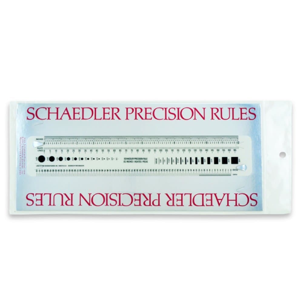 Schaedler Precision Ruler - 12 Inch Single C (Inch/Pica/Agate/More) - Schaedler Precision Ruler - 12 Inch Single C (Inch/Pica/Agate/More)