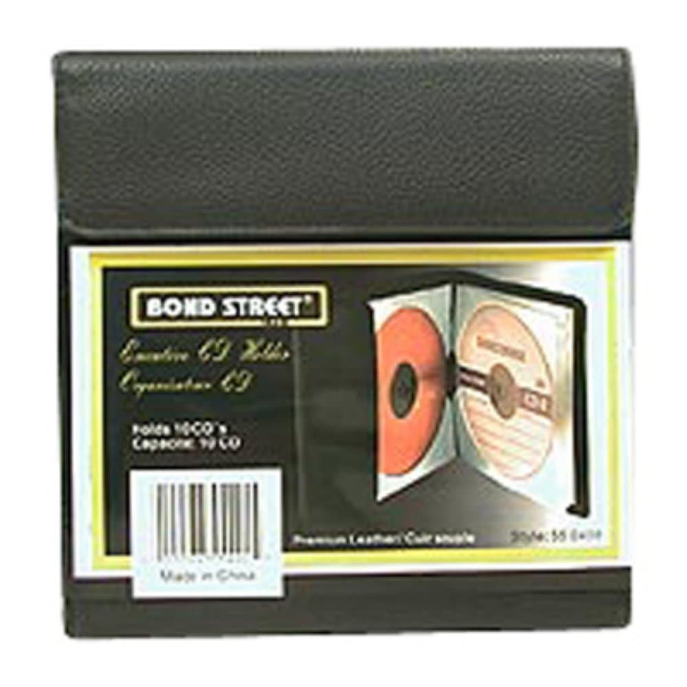 Premium Leather CD DVD Holder Portable Case