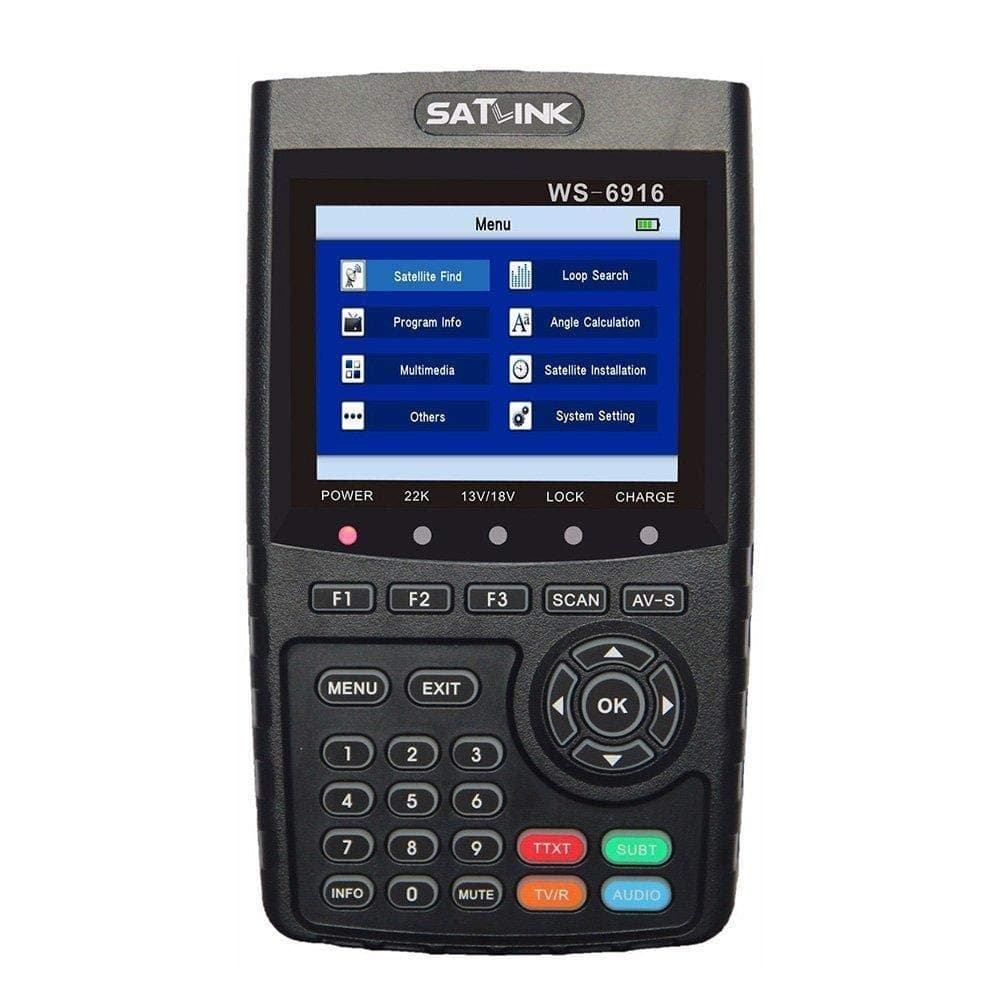 Satlink WS-6916 DVB-S/S2 HD Digital Satellite TV Finder Meter with MPEG-2/MPEG-4