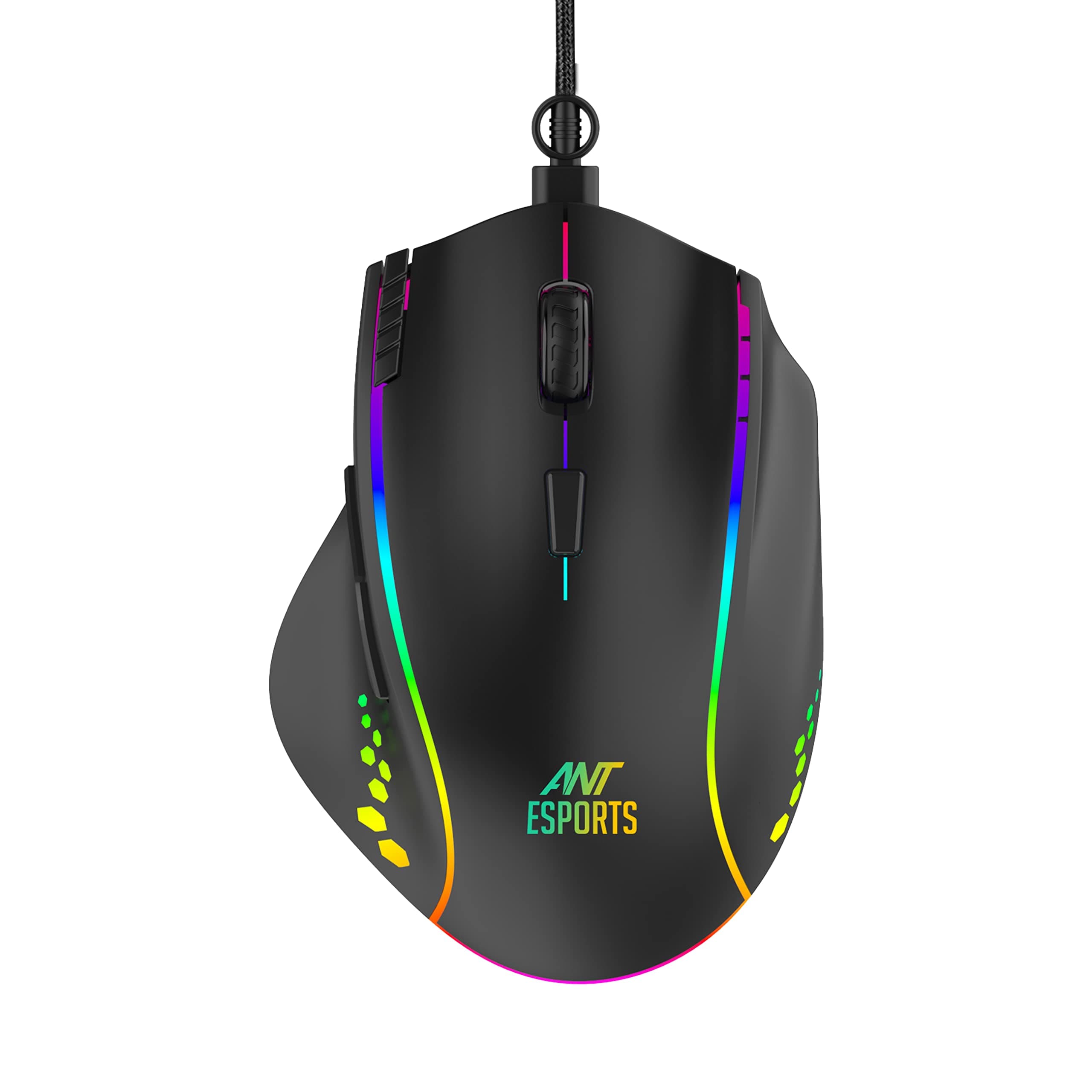 GM600 RGB Wired Programmable Gaming Mouse | 7200 DPI Optical Sensor | HUANO Mouse Switches | 7-Button Design with Macros Support