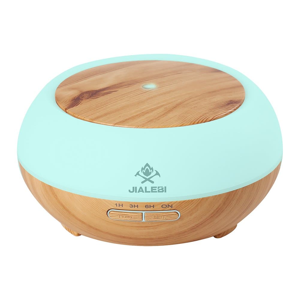 Aromatherapy Essential Oil Diffuser Wood Grain 300ml, Ultrasonic Aroma Diffuser Cool Mist Humidifier BPA Free with Color Changing and Waterless Auto Shut off for Home Office Baby Room Yoga