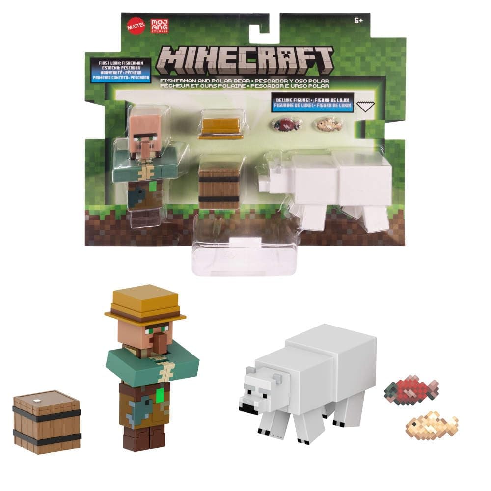 Mattel Minecraft Action Figures & Accessories 2-Pack 3.25" Scale Pixel Design Collectible Toy Set (Characters May Vary)