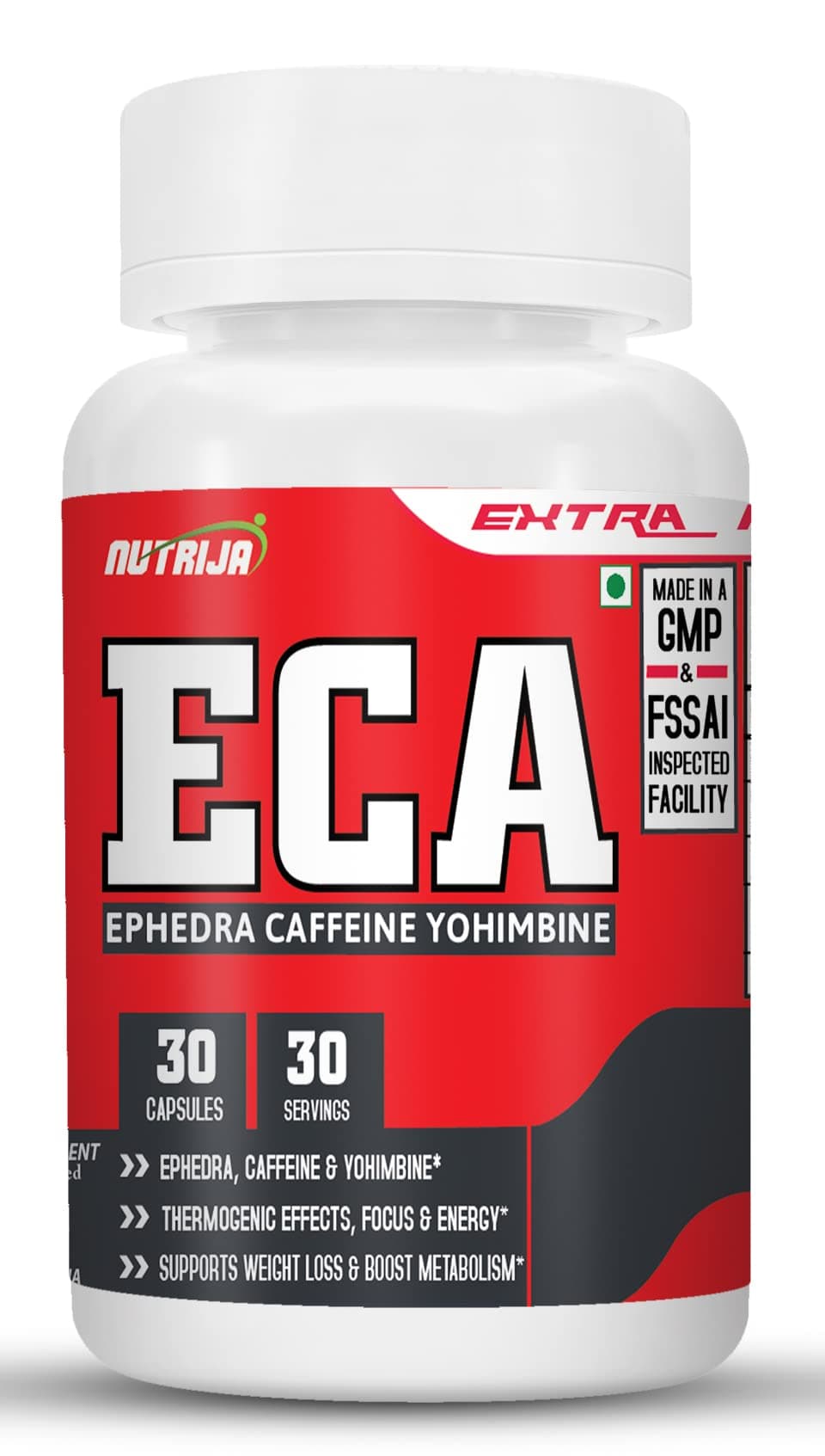 ECA - Ephedra, Caffeine & Yohimbine Stack - Servings - 30 Capsules