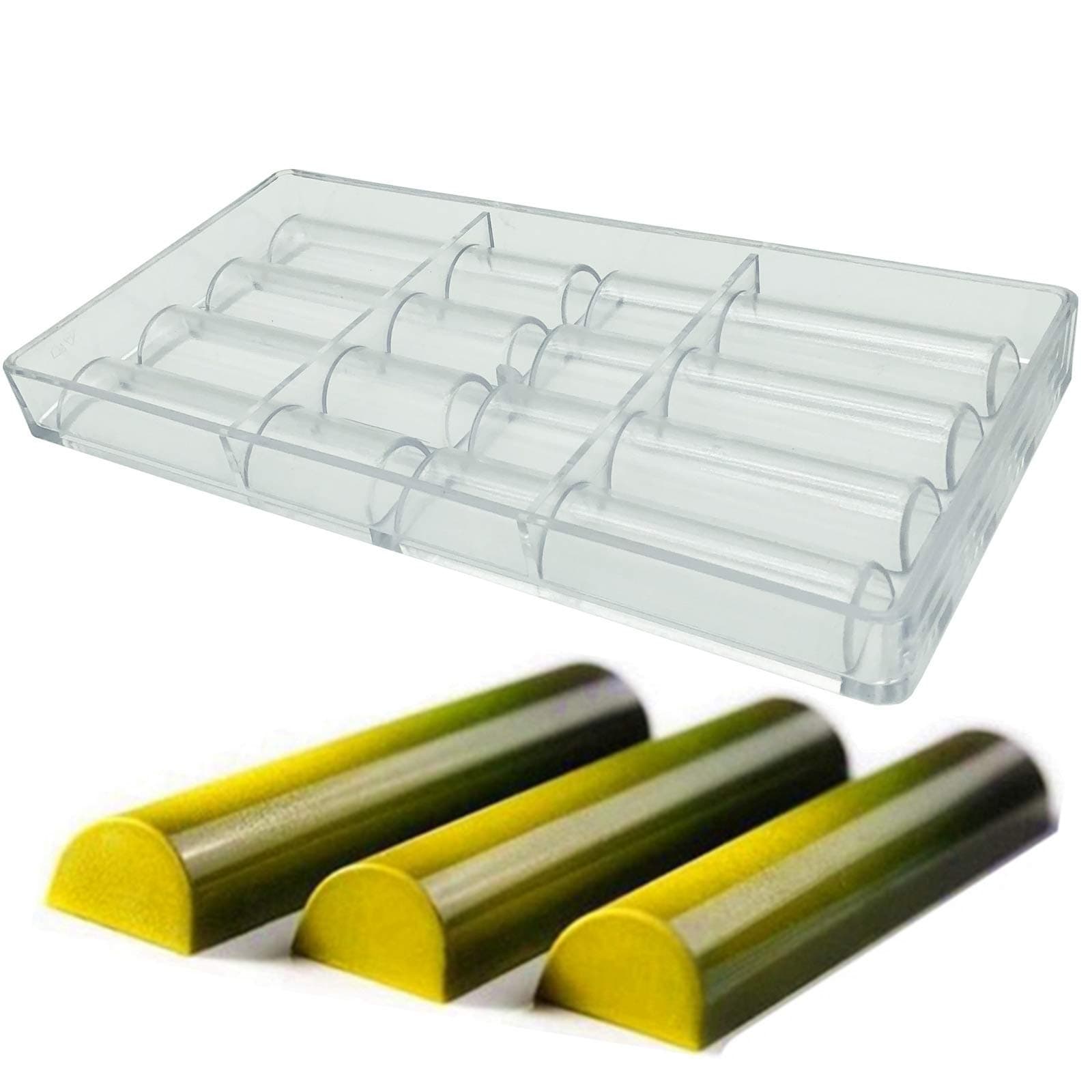 Goldbaking Large Stick Chocolate Mold Polycarbonate Chocolate 3D Stick Maker PC Tray
