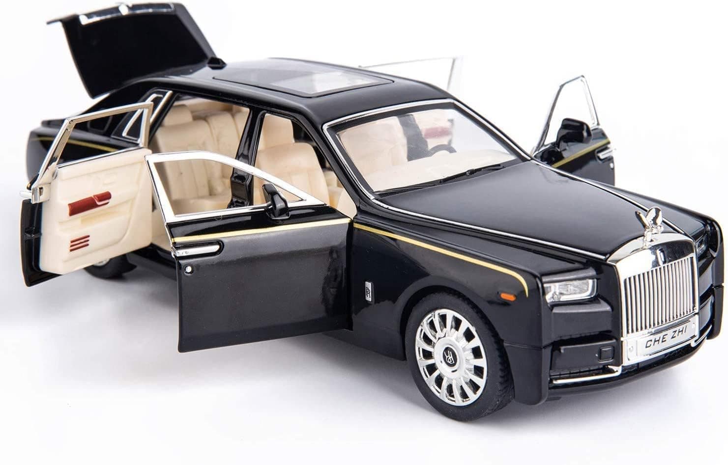 Exclusive Alloy Metal Pull Back Die-Cast Car 1:32 Rolls Royce Phantom Diecast Metal Pullback Toy Car with Openable Doors & Light, Music Boys Gifts Toys for Kids, Multicolor(Design-3)