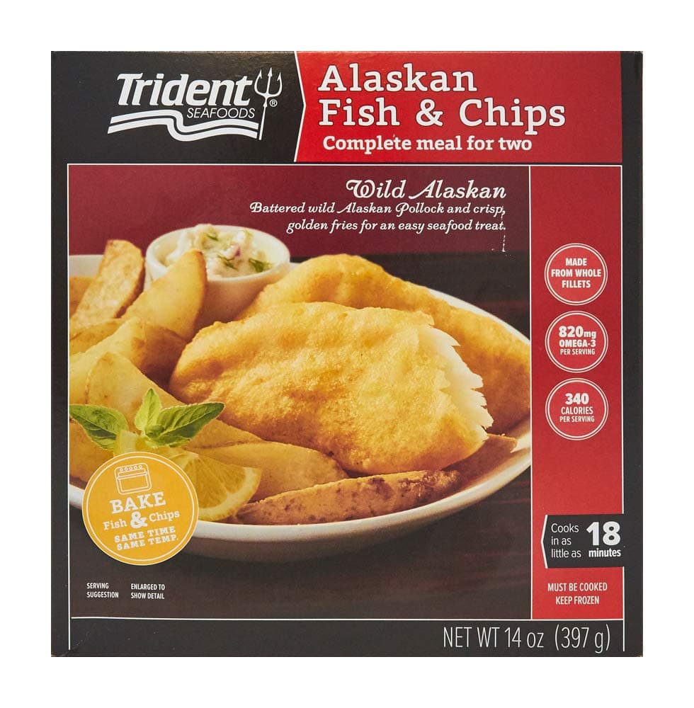 Trident, Fish and Chips, 14 oz (Frozen)