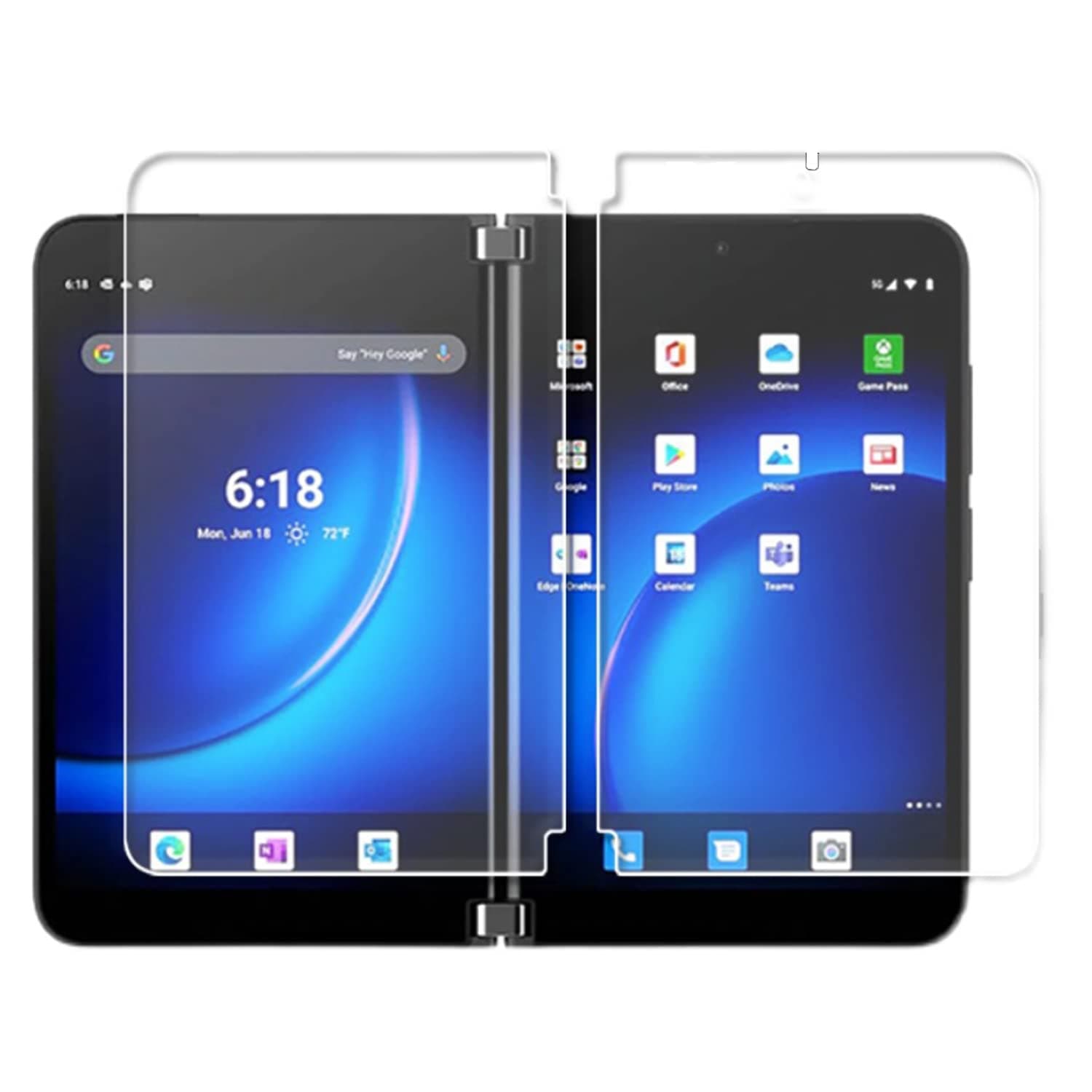2 PCS Screen Protector Designed for Microsoft Surface Duo 2, Left Screen and Right Screen Protector Film High Definition Clear Shield TPU