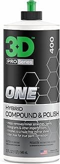 - 3D One Car Scratch & Swirl Remover Hybrid Rubbing Compound & Polish Buffing Compound for True Paint Correction 32oz Made in USA