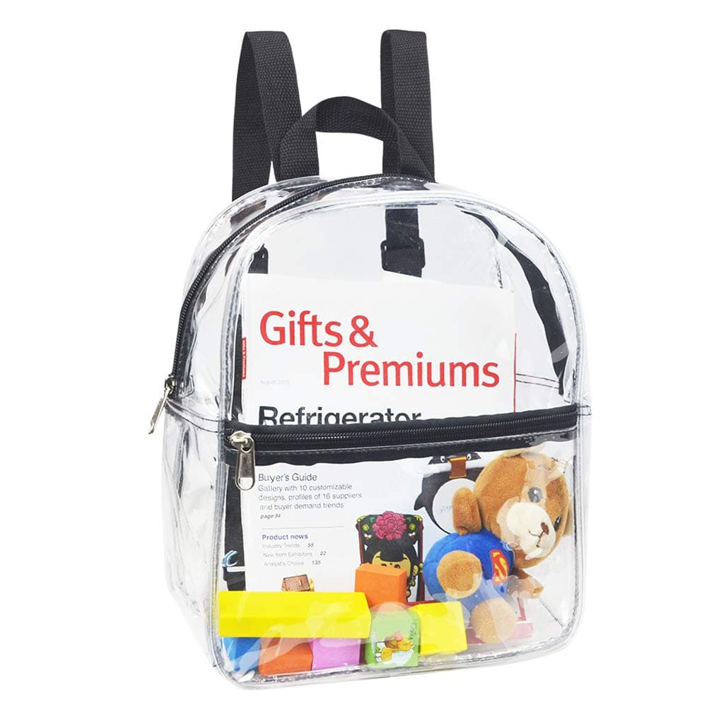 Stadium Approved Clear Mini Backpack Heavy Duty Transparent Backpack with Security Travel & Stadium(Blue)