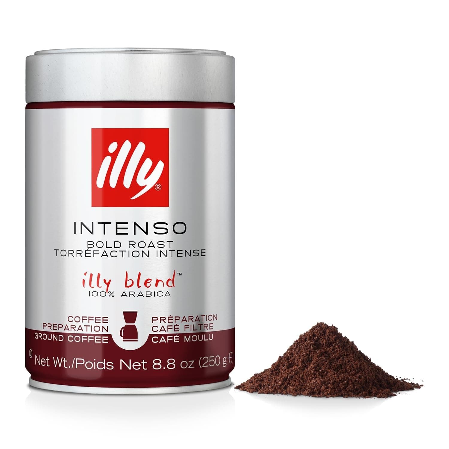 Illy Caffe Coffee - Drip - Ground - Dark Roast - 8.8オンス - 6 ケース