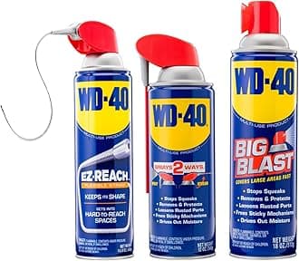 WD-40 Original Formula 3 Sizes Combo Kit - 12 OZ Smart Straw & 14.4 OZ EZ Reach & 18 OZ Big Blast, Spray delivery System for All Your Job Needs, Combo 3-Pack