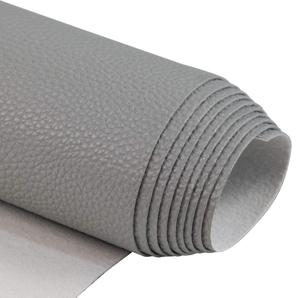 Gray Faux Synthetic Leather