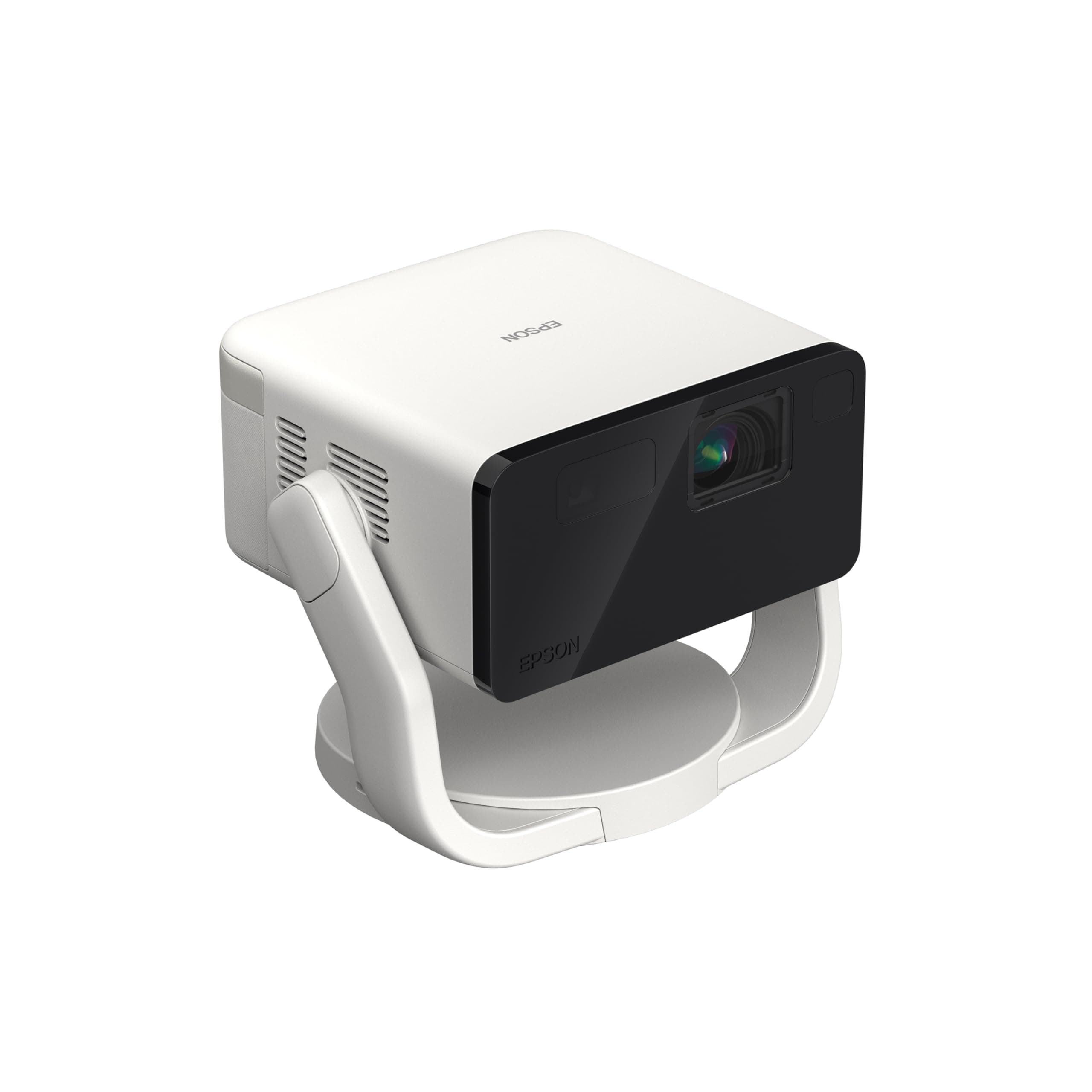 Epson EpiqVision Mini EF22 Portable Smart Laser Projector, Bright 1,000 Lumens, FHD 1080p HDR, 3-Chip 3LCD, Google TV, Netflix, Swivel Stand, Stereo Speakers, Outdoor Backyard/Home Theater - White