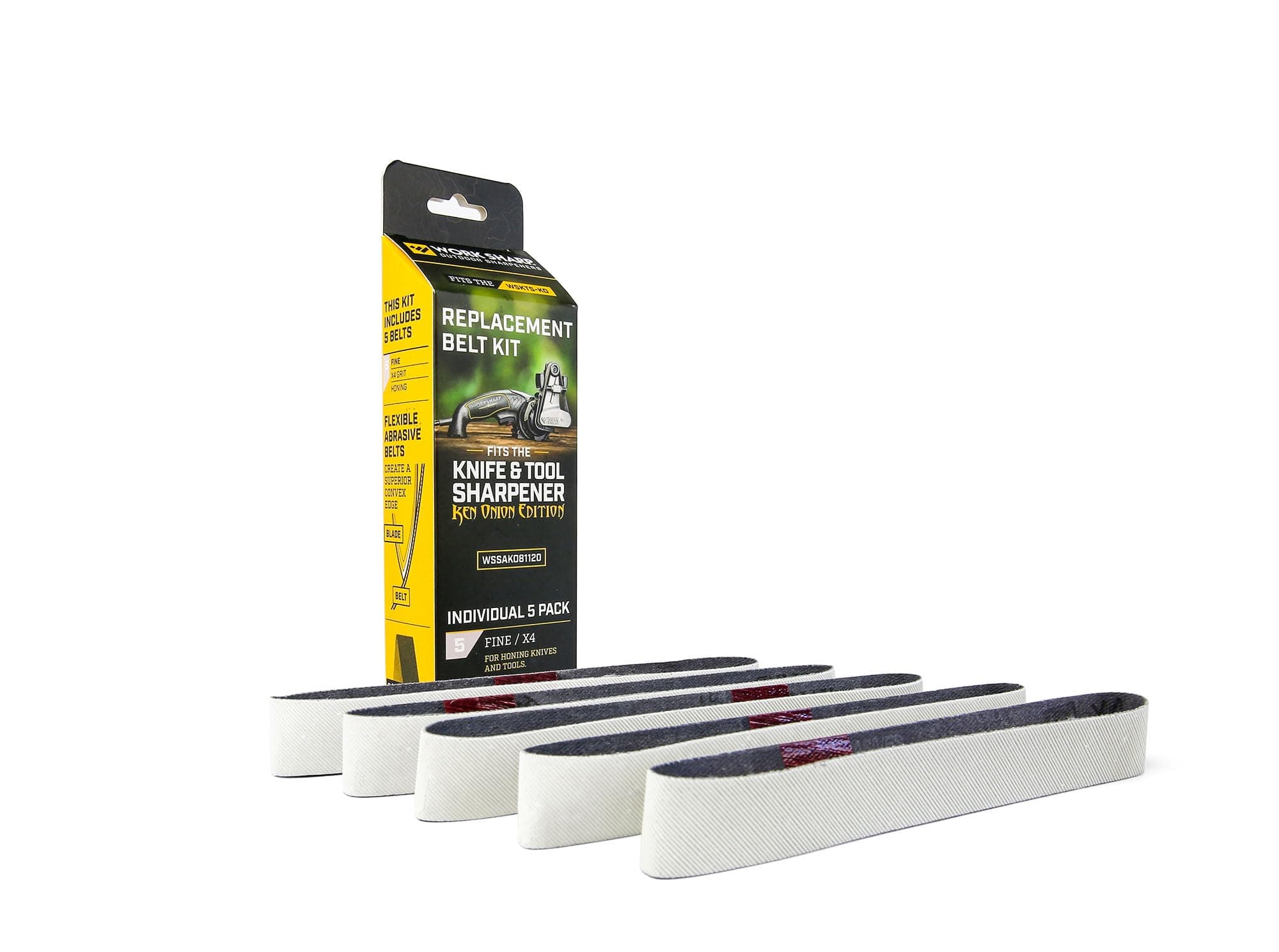 Work Sharp WSSAKO81120 Fine Grit Belt Kit, White/Grey for Ken Onion Edition