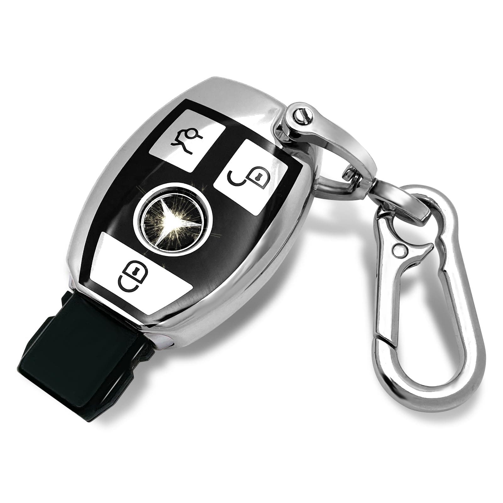 New Soft TPU Car Smart Key Case Suitable For Mercedes benz CLS CLA CLK G GL R SLK AMG A B C CL S SL M ML class Auto Cover Shell Accessories (silvery)