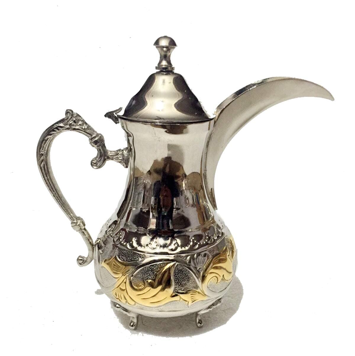 Arabian Coffee Pot (Dallah Raslaan) (Brass, Large)