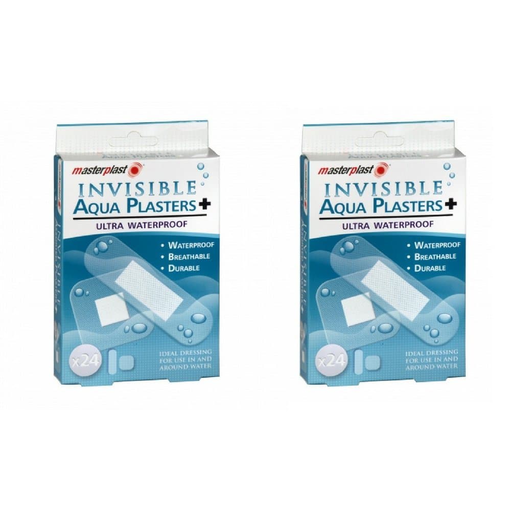 Masterplast Invisible Aqua plasters x 2-2 Pack - 48 in Total.