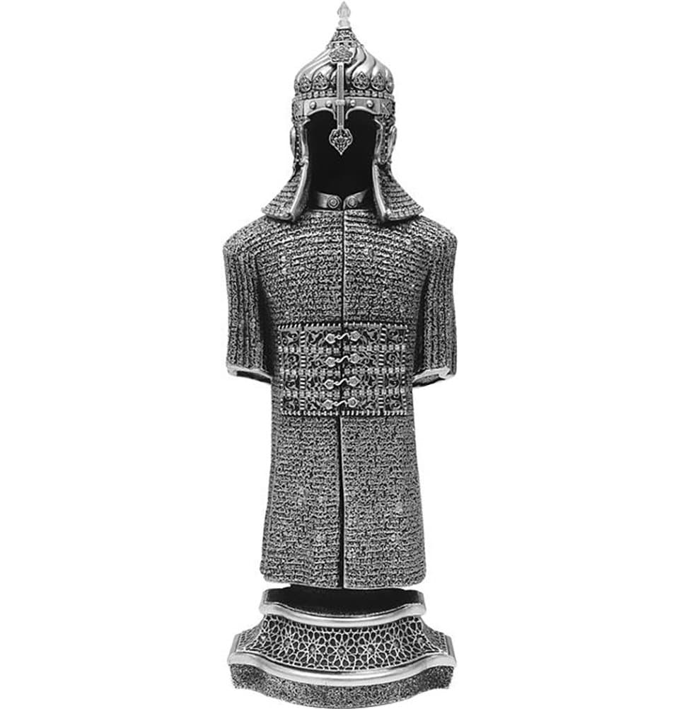Günes Religious Figurine Knight Medieval Silver