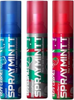 Spraymintt Mouth Freshener | Mukhwas | Breath Freshener | Oral Hygiene |175+ sprays of instant long lasting with Zero Calories Freshness | Icymint flavour + Brezeberry flavour + Thandapaan flavour | 15g - Combo of 3