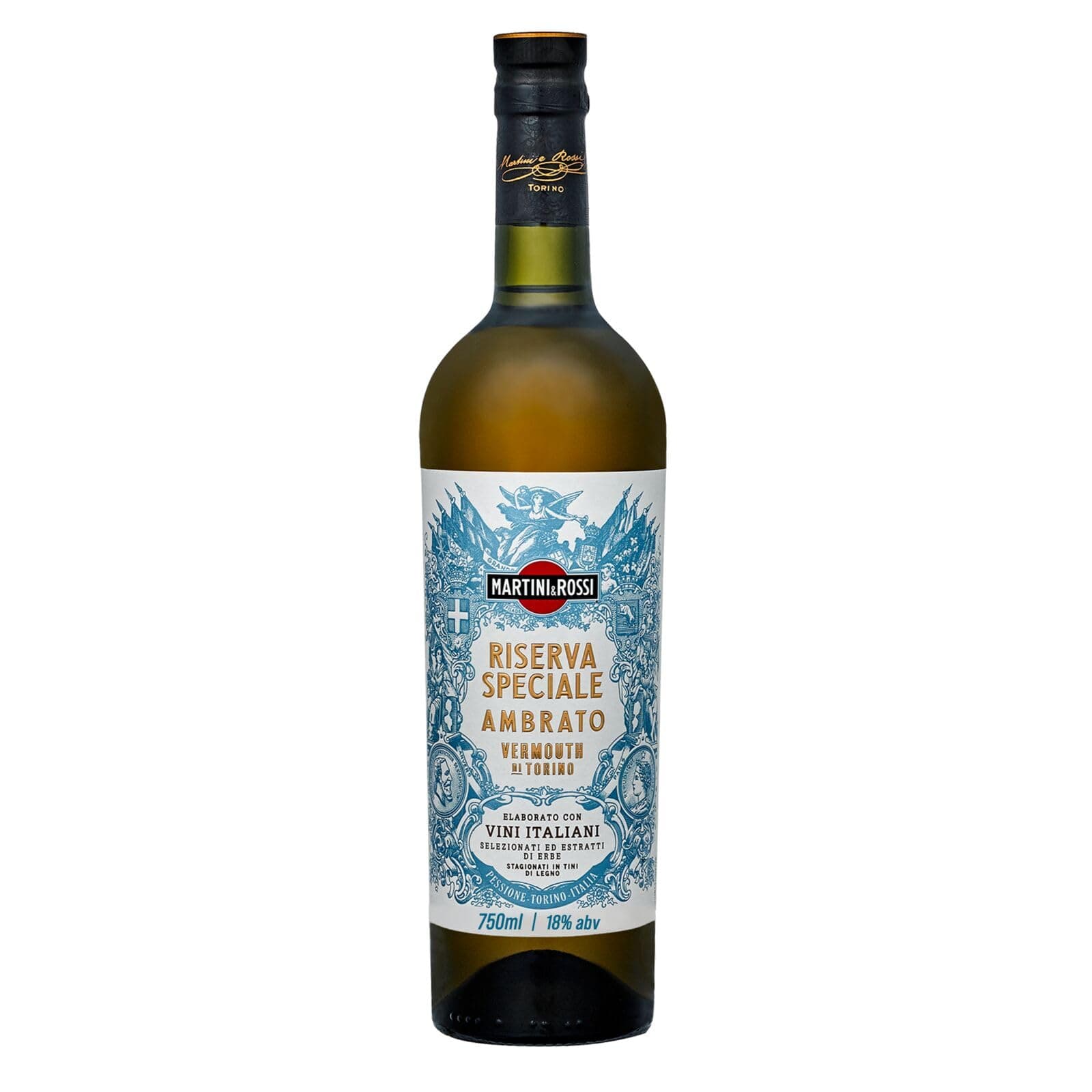 Riserva Speciale Ambrato Vermouth Aperitivo, 18% ABV, 75cl / 750ml, White Vermouth Infused with Unique Botanicals