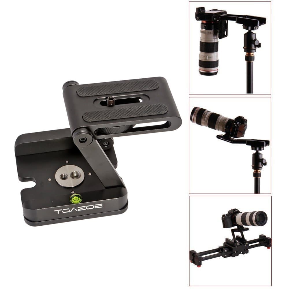 TOAZOE Z Type Foldable Desktop Stand Holder Tripod Flex Pan&Tilt with Ball Head Compatible Slide Rail Camera Camcorder Tripod with 1/4" and 3/8" Thread for Canon Nikon Sony Pentax