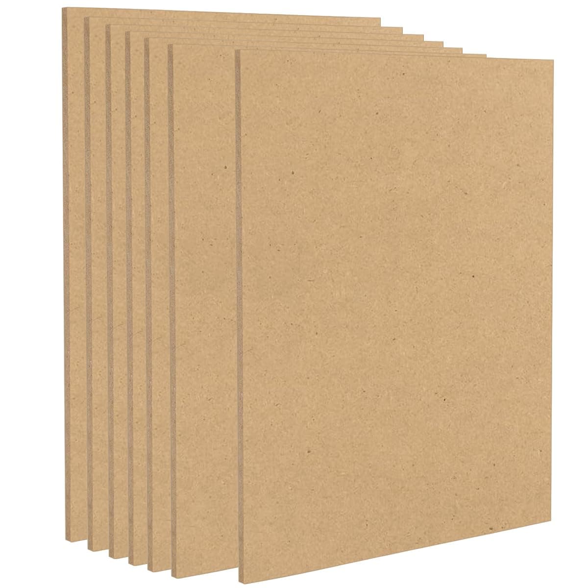 MDF Wood Boards Sheets, 7Pack Medium Density Fibreboard, 3mm Thick 30x40cm Craft Project Board for Laser Engraving, Painting and Decor, Laser-Cuttable, Painting