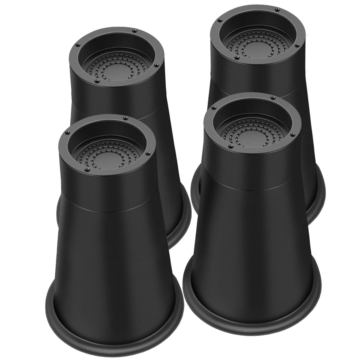 Bed Risers 8 Inch Heavy Duty, Elevation in Heights 6 or 7.8 Inch Round Furniture Risers for Bed Desk Table Sofa Couch, Bed Lifts Risers(4 Pack Black)