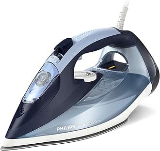 PHILIPS Azur DST7020/20 Steam Iron, 2800W, 50/min Continuous Steam, 250g Shock Steam, Vertical SteamGlide Plus Base
