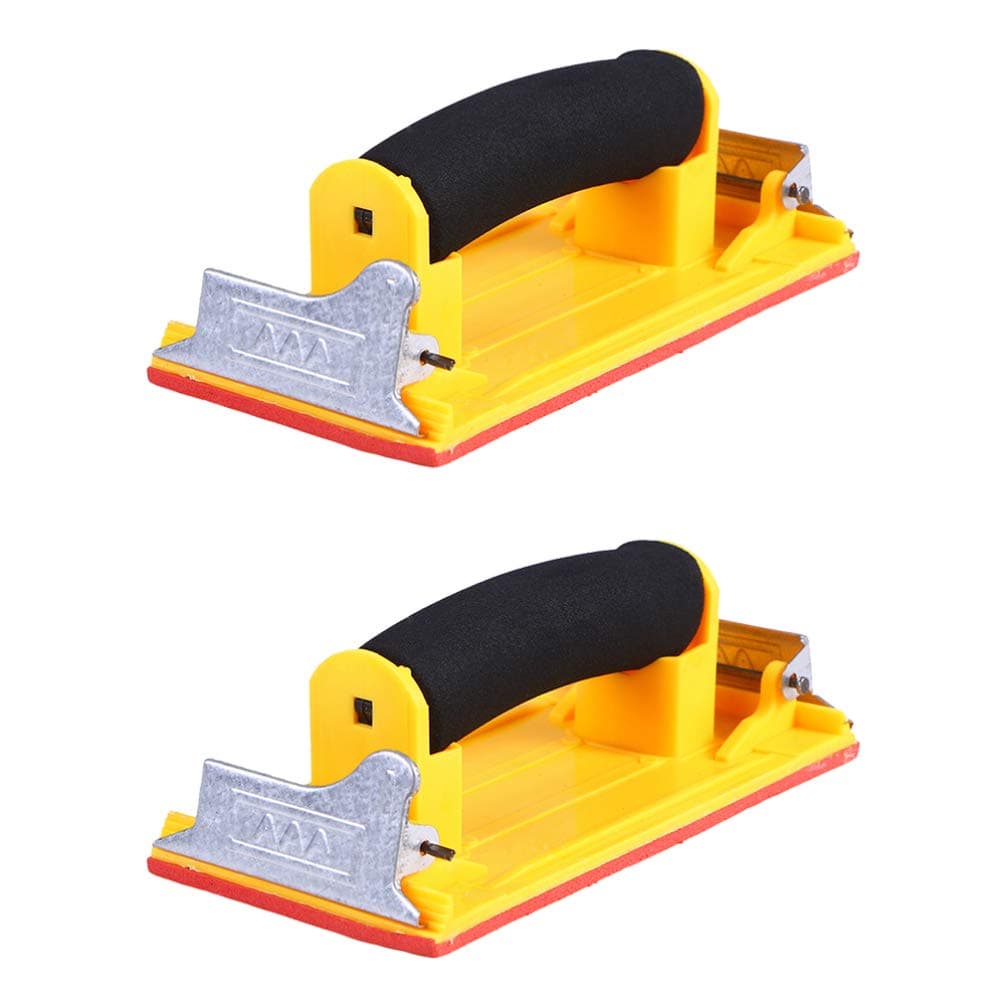YARNOW 2pcs Hand Sander with Sponge Handle Drywall Sanding Block Sandpaper Holder Tool for Wood Polishing Household Cleaning Car Repair