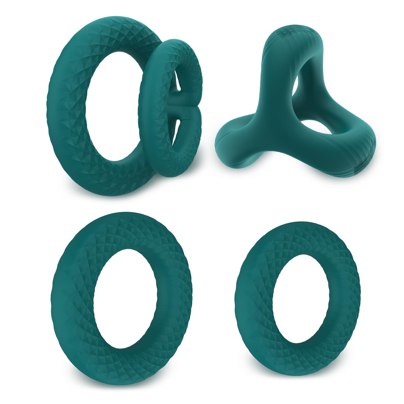 Penis Ring 4 Pack Silicone Cock Ring with Different Sizes for Men Longer Lasting Erection, Thick Erection Ring Stretchy Stamina Cock Rings for Couples Sexual Enhancing Male Harder Erections