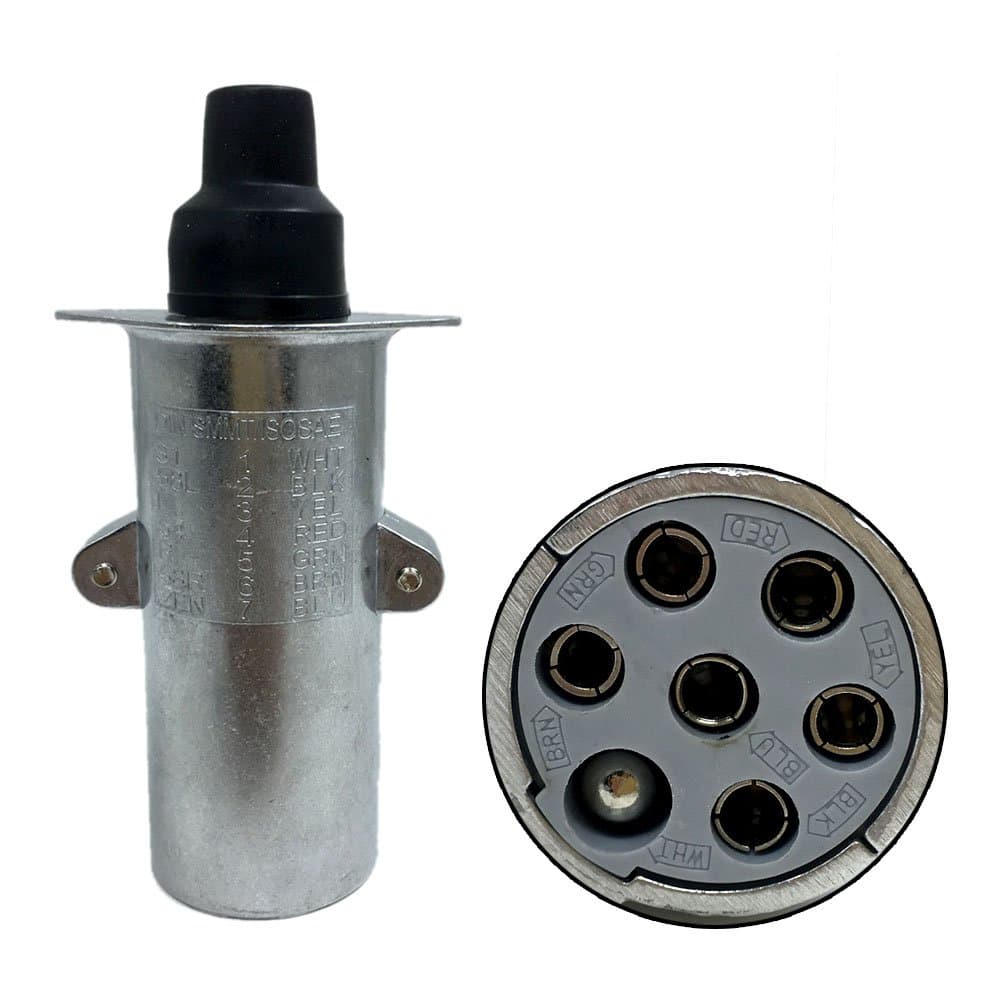 SmartSpec 7 Pin 24V Metal Trailer Plug S Type Wiring Connector Plug