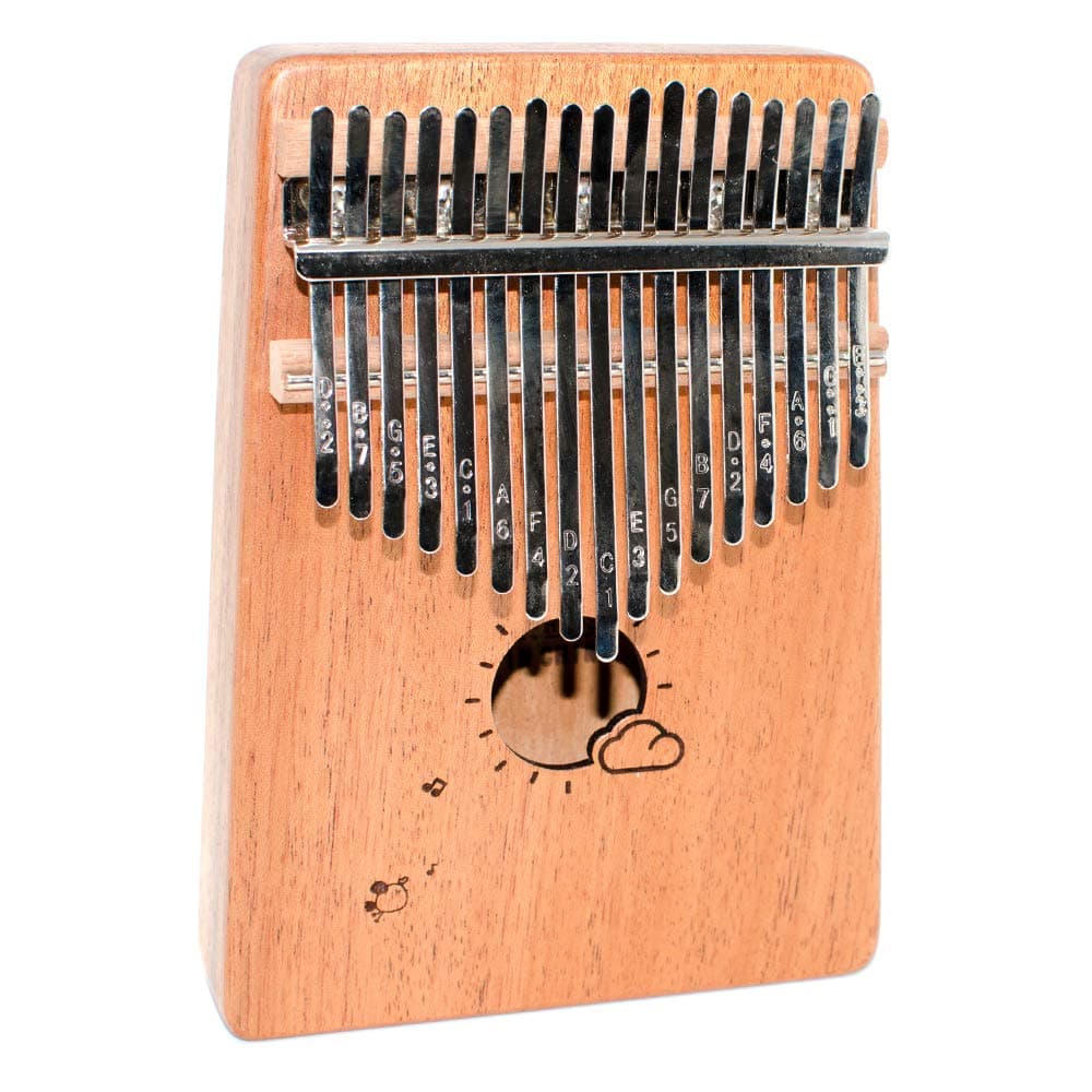 KENPMA 17-Note Kalimba 17 Keys Thumb Piano Solid Mahogany Finger Mbira with Tuning Hammer