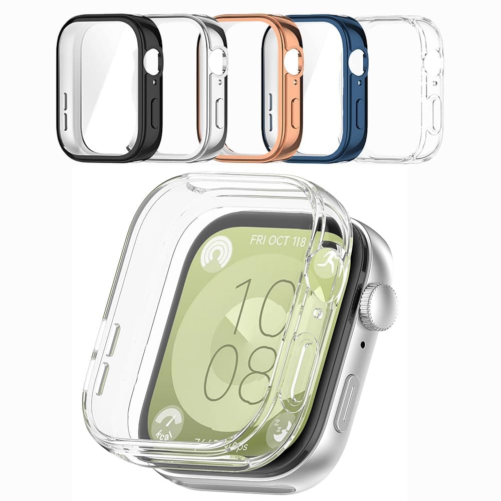 Protective Watch Case Screen Protector Compatible with Huawei Watch FIT 3,TPU HD Ultra-Thin Watch Cover (5 Packs)