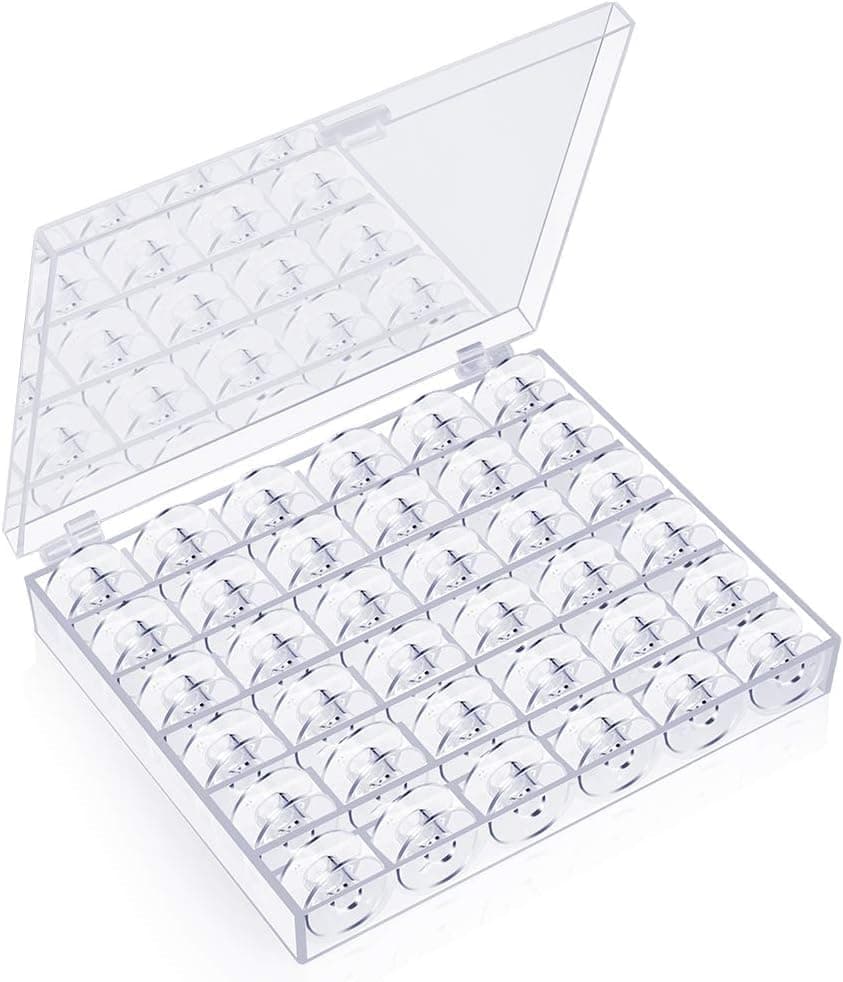 36Pcs Bobbins for Sewing Machine, Plastic Bobbins with Case for Bro-Ther/Sin-ger/Baby-Lock/Jano-me/Ju-ki Sewing Machine Accessories