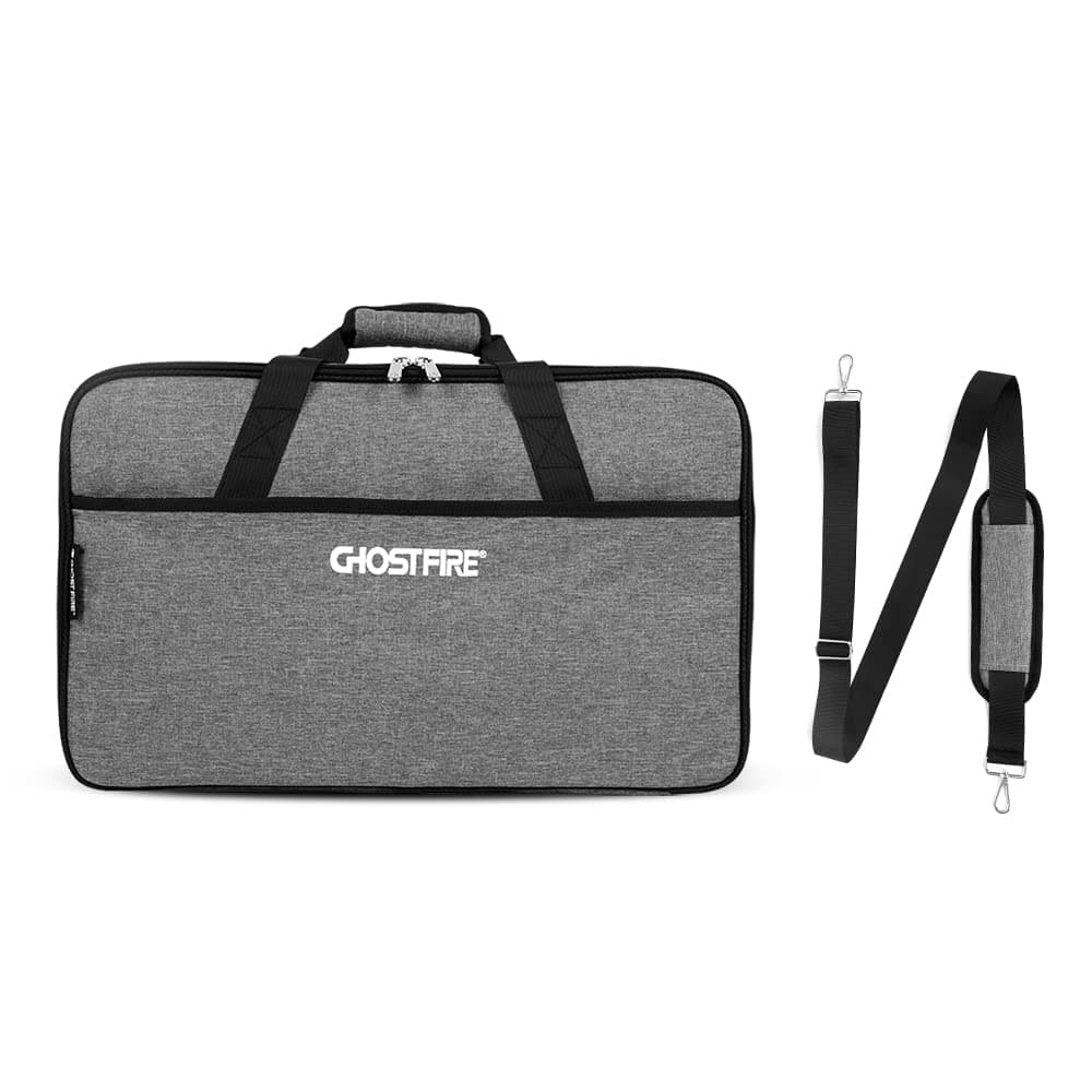 GHOSTFIRE Guitar Pedal Board Bag Effect Pedalboard Bag Accessory Storage Bag Carry Case 20.1x11.8x5.1in