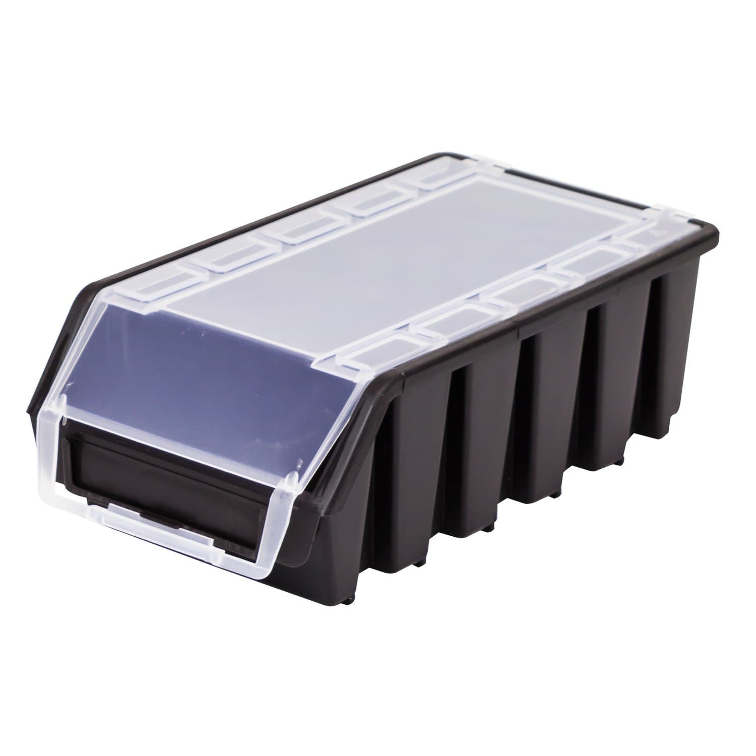 Black 2 L plastic lidded storage bin ERGO-Box Plus