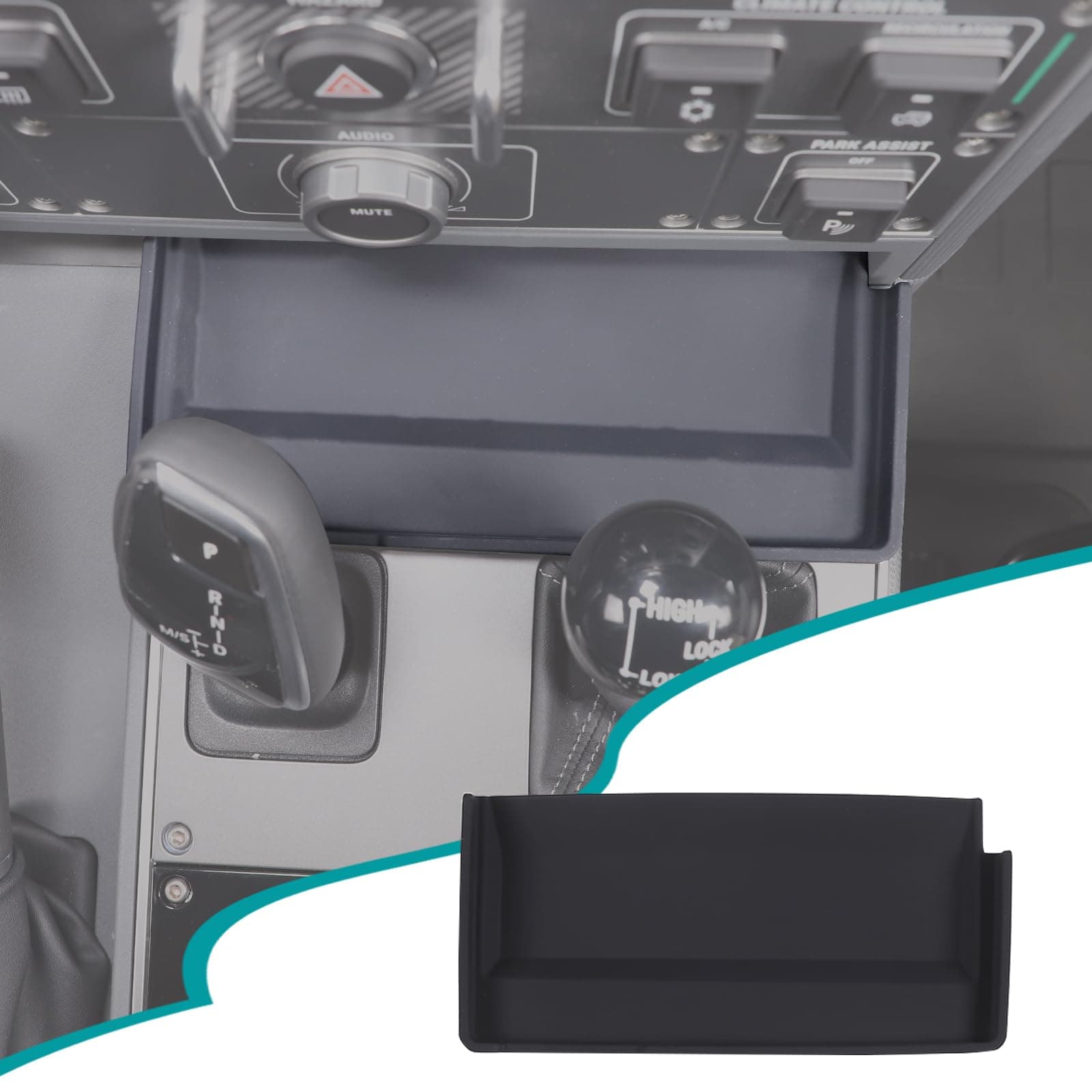 Car Center Console Gear Storage mat Compatible with Ineos Grenadier 2020-2024 Gear Lever Storage Box Insert Tray Internal Storage Mat Interior Accessories