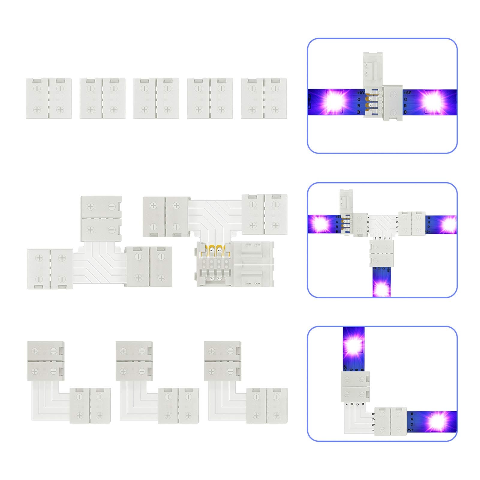 SHINELINE, LED Strip 4 Pin Connector