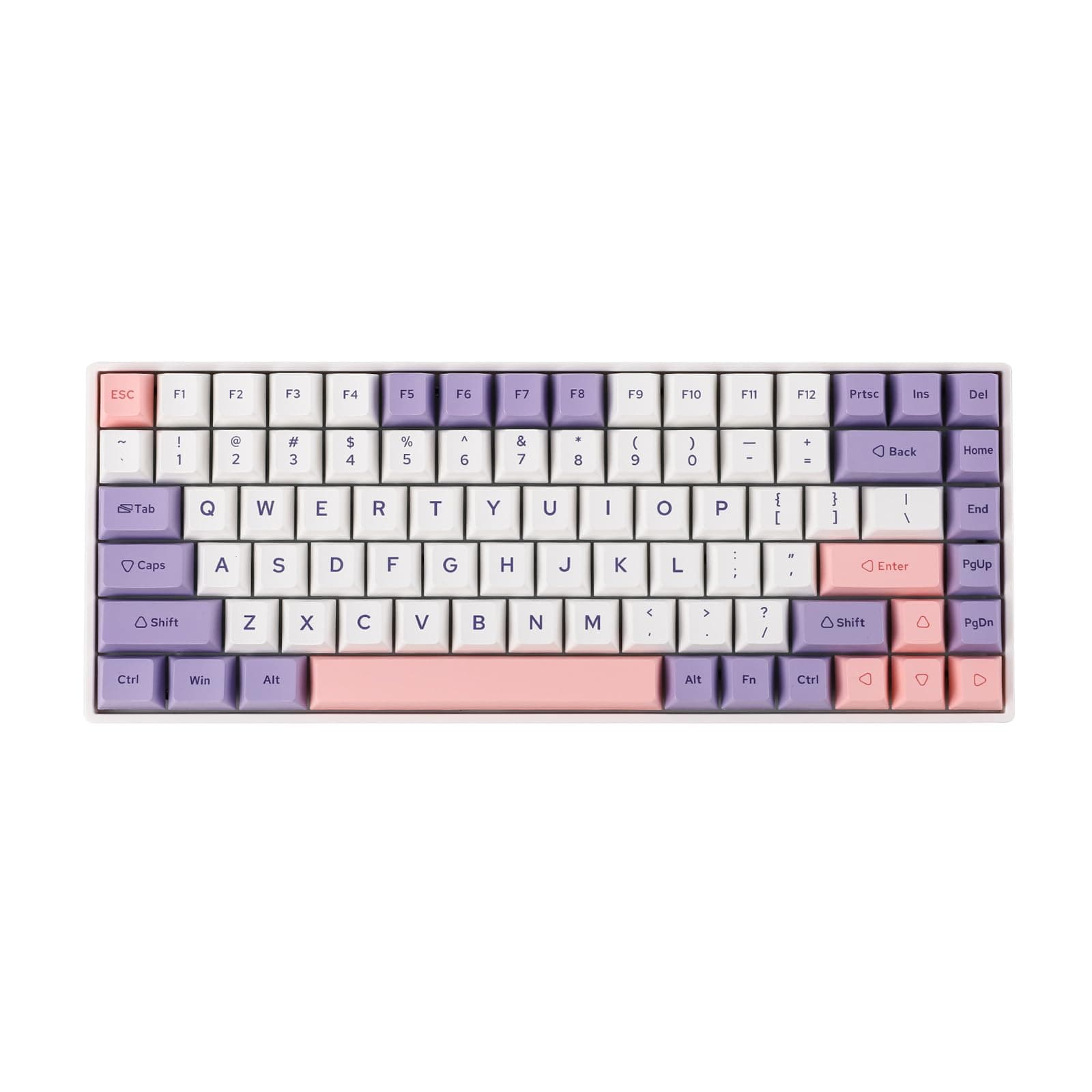 EPOMAKER EP84 Plus 75% RGB Hot Swappable 2.4GHz/Bluetooth 5.0/USB-C Wired Mechanical Gaming Keyboard with Programmable Software, NKRO, Dye Sublimation PBT Keycaps for Mac/Win/Gamers(Flamingo Switch)