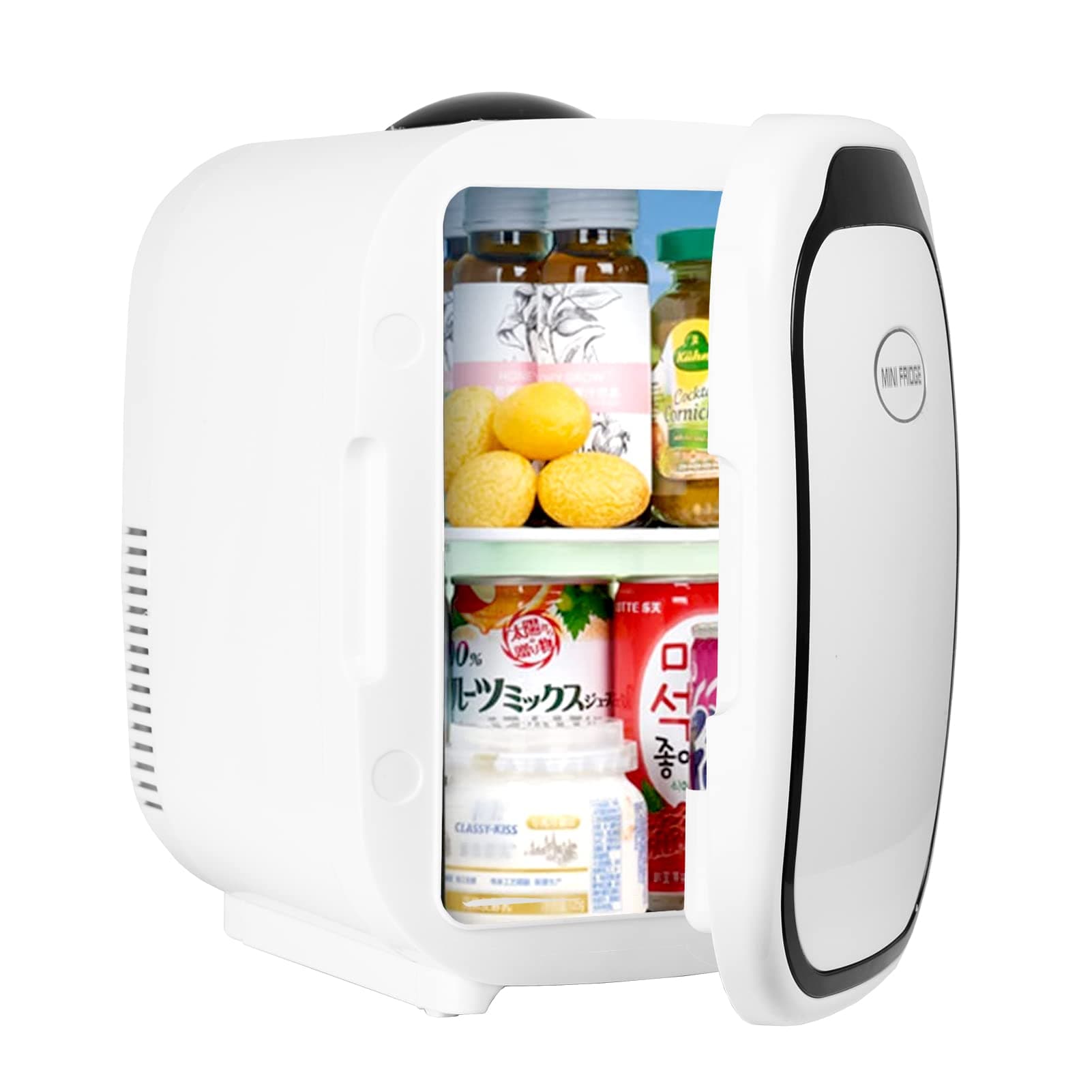 Mini Makeup Fridge, 6 Liter/9 Can AC/DC Portable Thermoelectric Cooler and Warmer Refrigerators for Skincare, Beverage, Food, Home, Office and Car, Includes Plugs for Home Outlet & 12V Car Charger