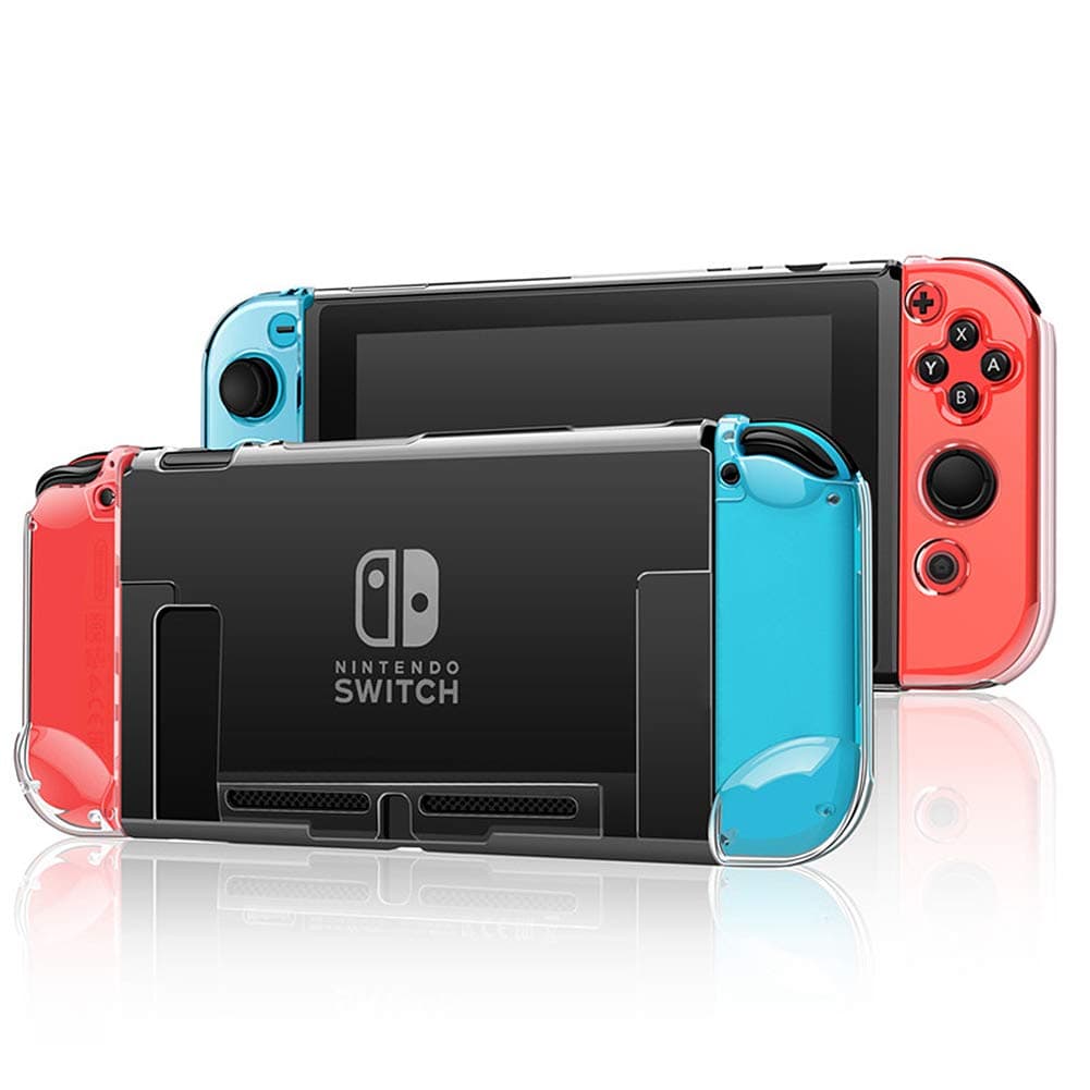 Dockable Switch Case for Switch Games Protective Hard Carrying Clear Cover Case for Nintendo Switch Console Joy Con Controller