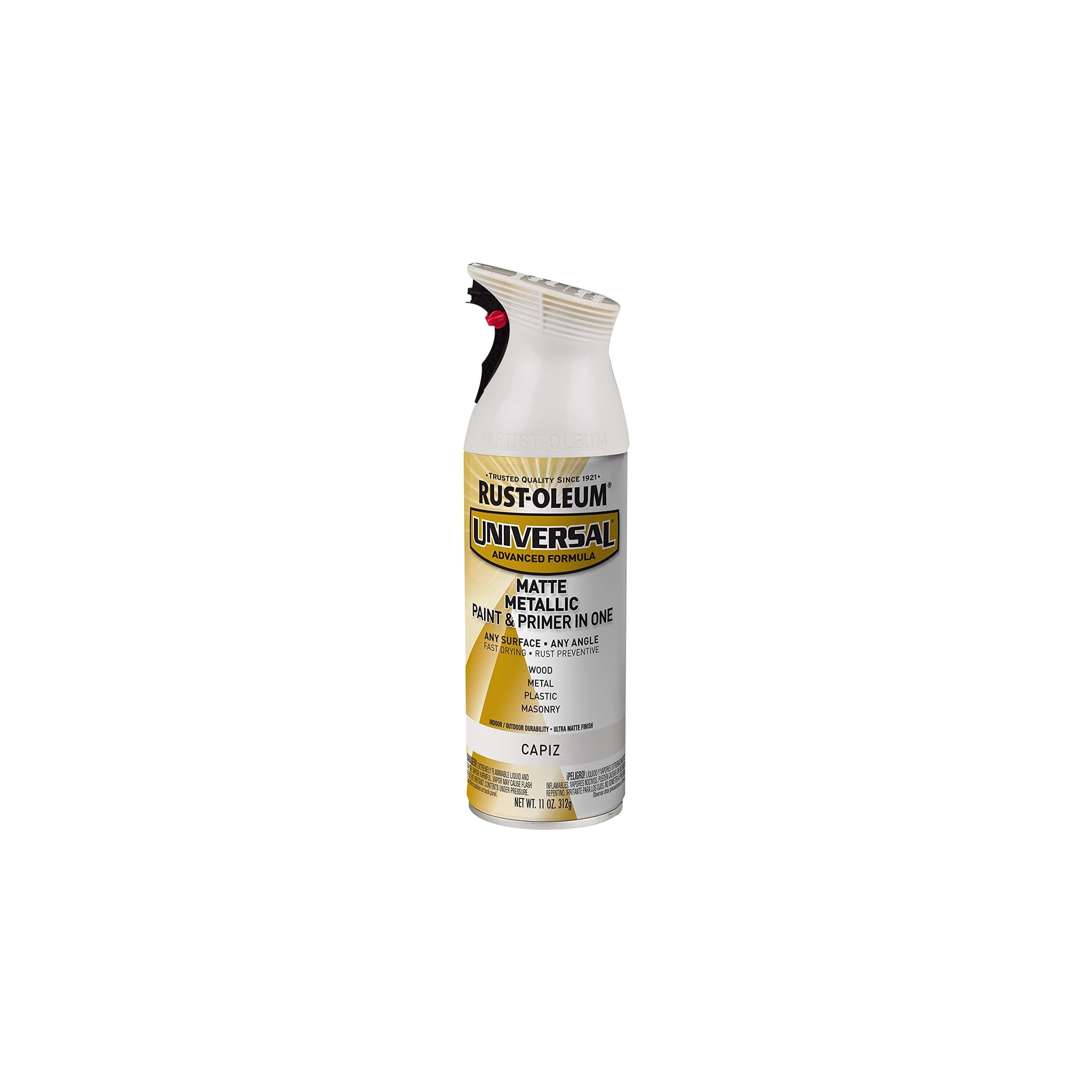 Rust-Oleum 371597 Universal All Surface Metallic Spray Paint, 11 oz, Matte Capiz