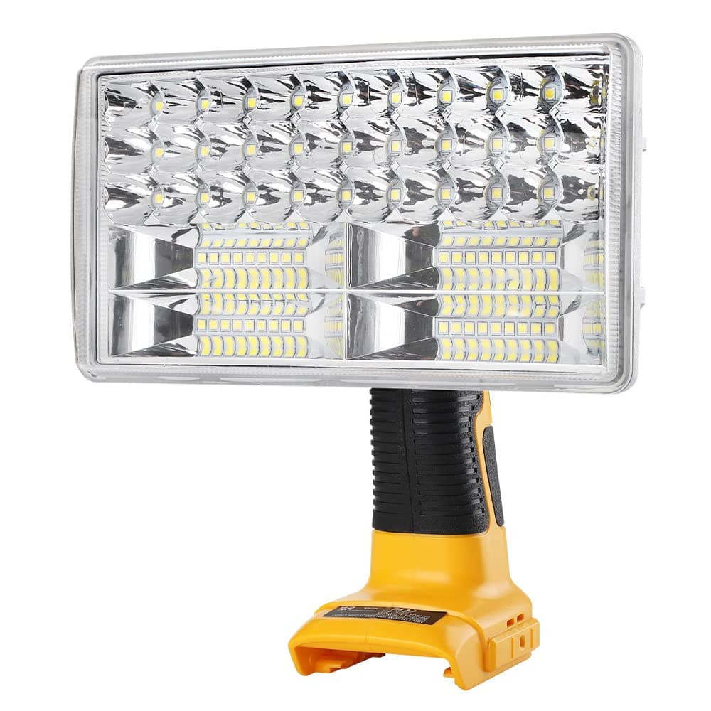 HipokeCordless LED Work Light with USB Port Compatible with Dewalt 18V Lithium Battery, 30W 3300LM Multi-Functional Outdoor Flashlight,Jobsite Light,110 Degree Pivoting Zinc Alloy Head