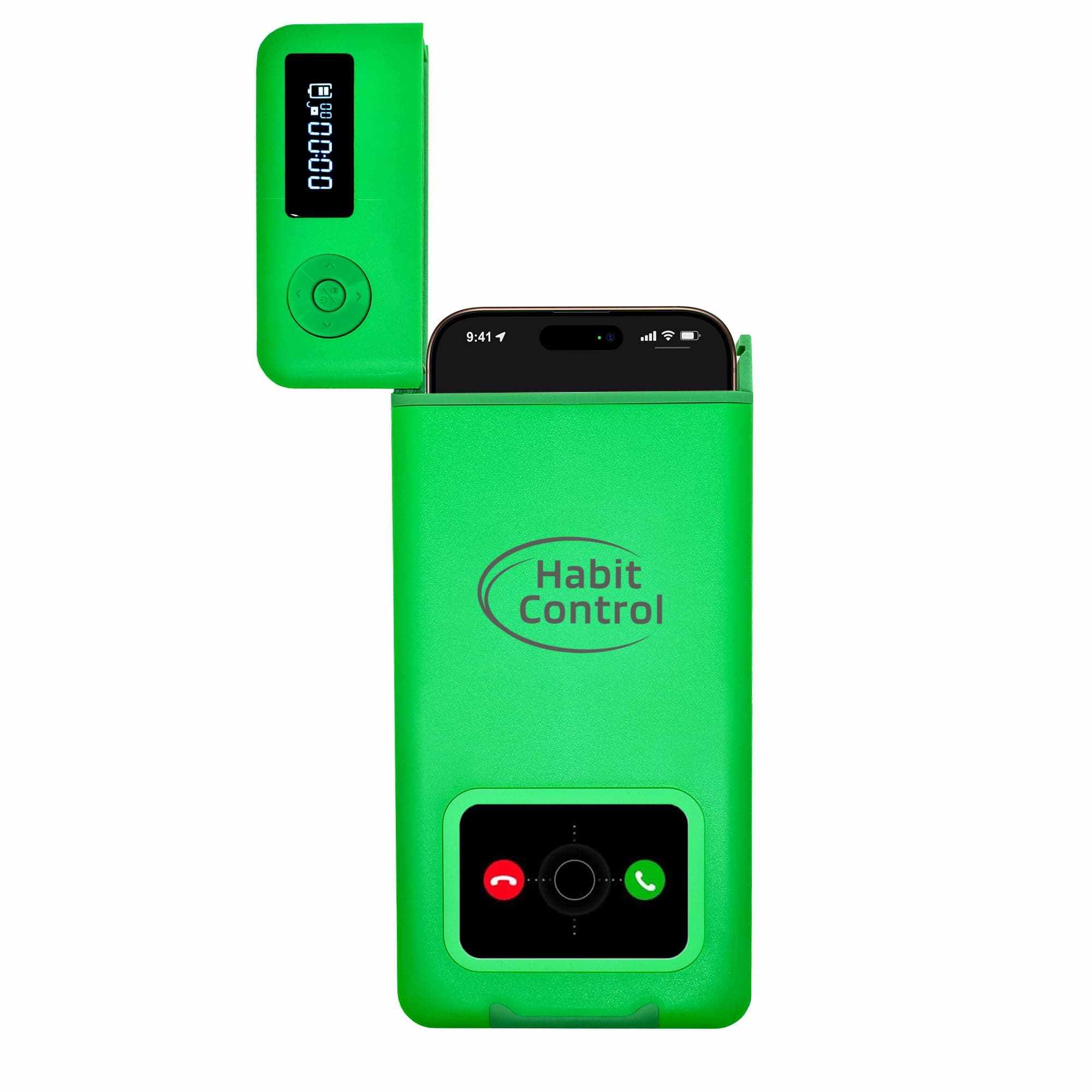 Timed Lock Box - Cell Phone Locker with Charger for Self-Discipline, Cell Phone Jail for Teachers, Time Locking Container to Limit Smartphone Addiction, Small Lockable Safe (Green)