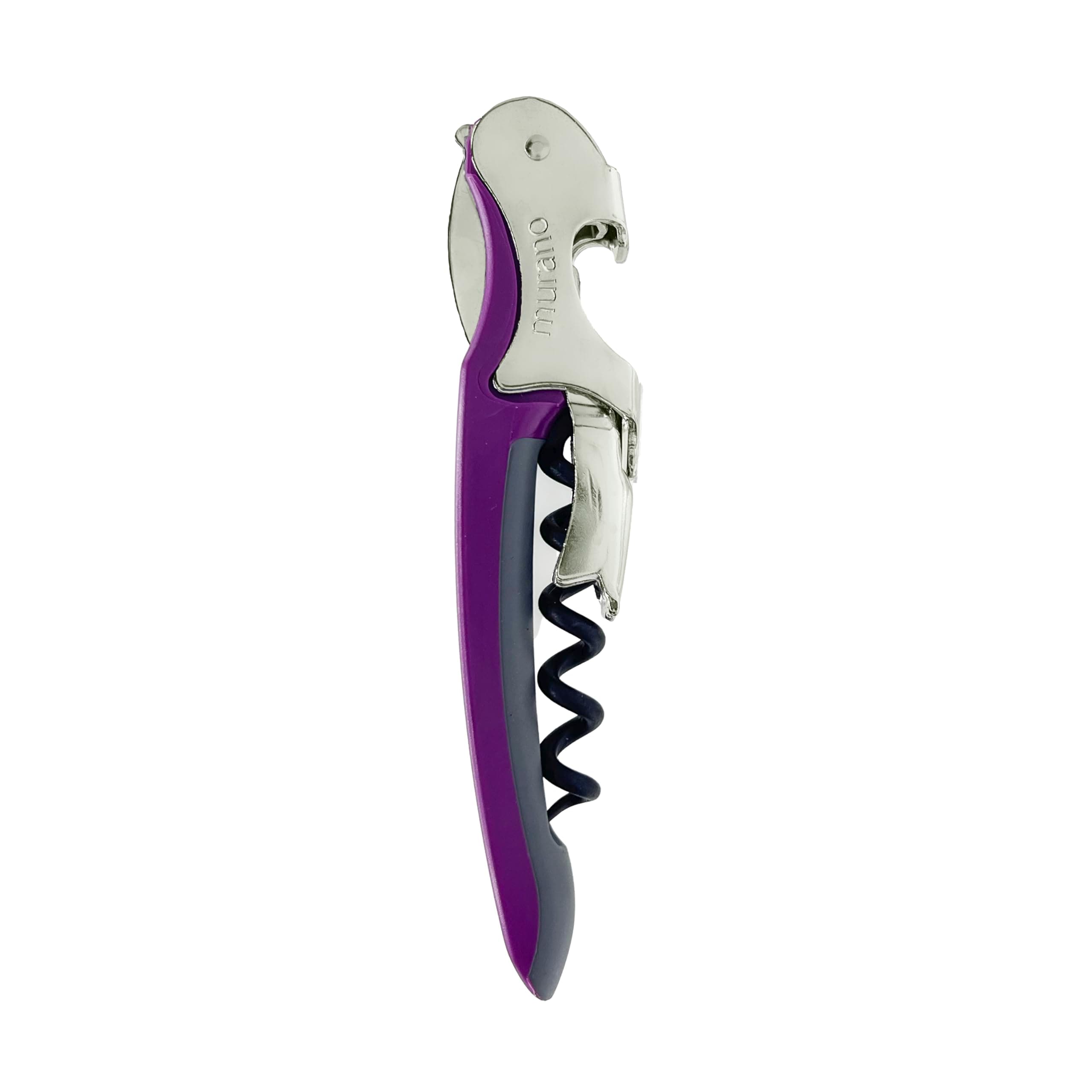 Franmara Soft-Touch Murano Two-Step Waiter Corkscrew with Nonstick Spiral (Purple)