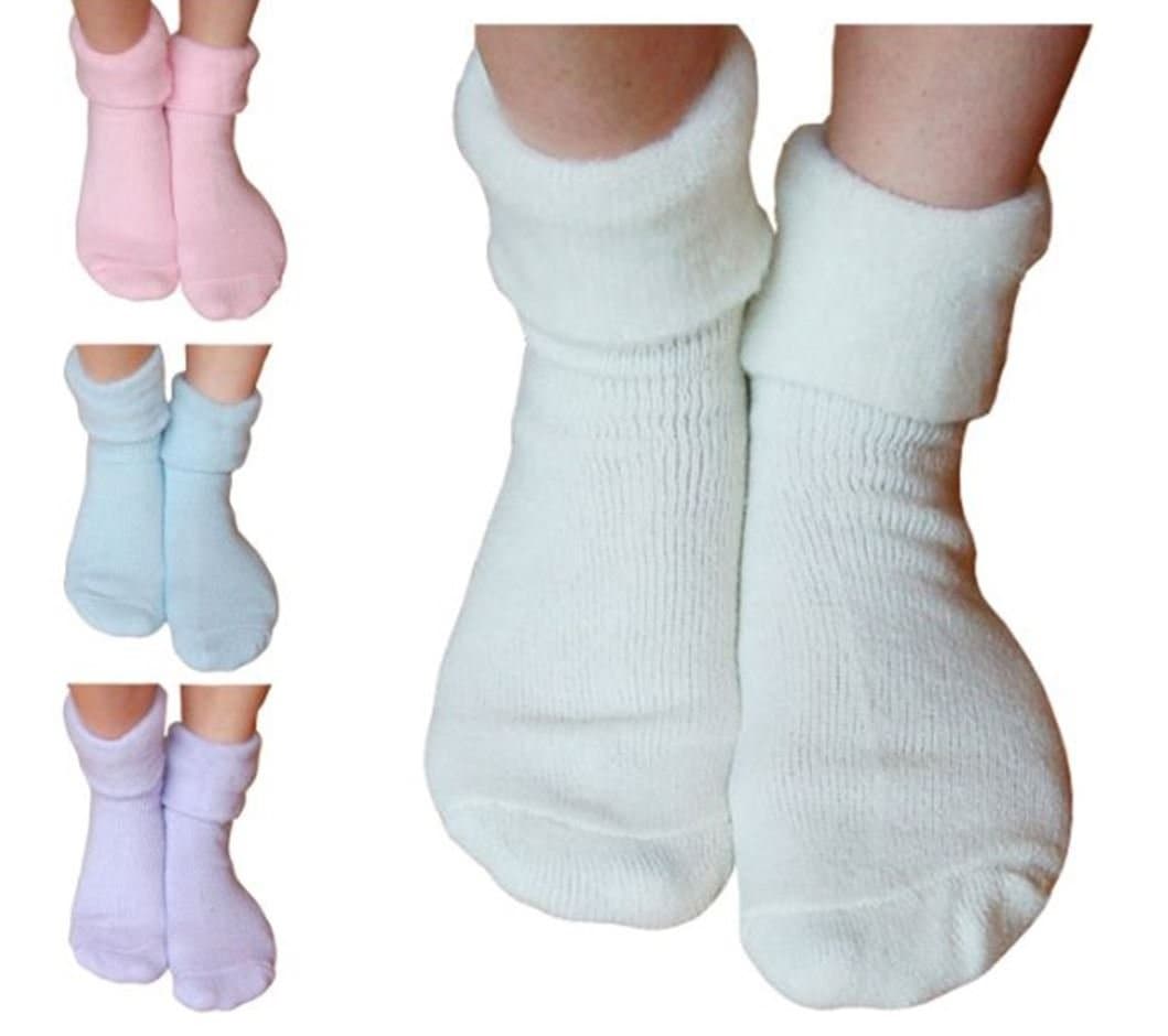 3 Pairs Mixed Ladies Sleeperzzz Brushed Bed Socks