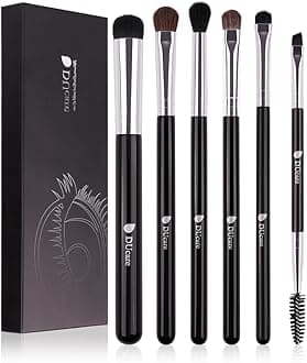 Makeup Eye Brush Set - Eyeshadow Eyeliner Blending Cease Kit - Best Choice 6 Essential Makeup Brushes-Last Longer Apply Better for Eye Shadow Make Up